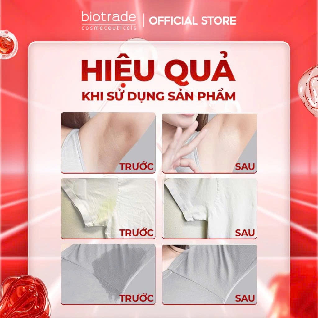 Lăn Khử Mùi Biotrade Odorex Deo Antiperspirant Roll On lòng bàn tay và nách 40ml, sạch thoáng, giảm thâm, không vàng áo