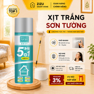 Bình Xịt Sơn Màu Trắng Tường Nhà 800ml – Che Vết Bẩn, Chống Nấm Mốc, Tân Trang Tường Nhanh Gọn