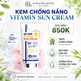 Kem Chống Nắng Vitamin Qone SPF50+ PA++++ Dưỡng Ẩm Hỗ Trợ Bảo Vệ Da 50ml
