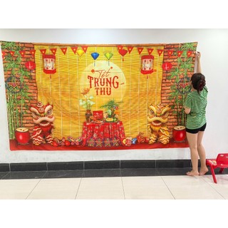 Decor trang trí TẾT Trung Thu, Phụ kiện tranh vải treo tường Tết Thiếu Nhi. Tranh Canvas decor sảnh chung cư TT1 -BIATON
