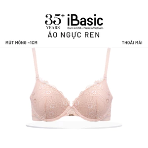 Áo ngực nữ ren iBasic có gọng mút mỏng họa tiết ren BRAY109