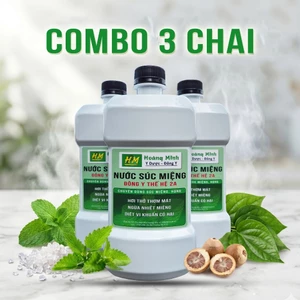 Combo 3 chai - NƯỚC SÚC MIỆNG ĐÔNG Y THẾ HỆ 2A (500ml)