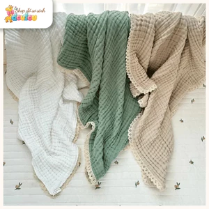 Khăn Tắm Xô 6 Lớp Cao Cấp Mềm Mịn, Siêu Thấm Hút An Toàn Cho Bé Sơ Sinh DouDou