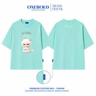 Áo Thun Oversize " ANGY CAT"  Brand ONEBOLD Chất Cotton 270Gsm , Áo Phông Nam Nữ  OB016