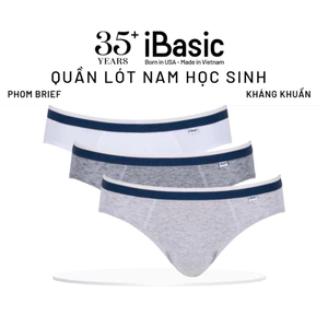 Combo 3 Quần lót nam học sinh bé trai iBasic 10y - 18y phom tam giác cotton USA kháng khuẩn PANTB002