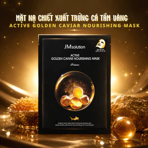 JMsolution |Active Golden Caviar Nourishing Mask 10pcs - Mặt Nạ Trứng Cá Tầm Cấp Ẩm, Mềm Mịn