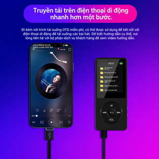 Máy nghe nhạc MP4 máy nghe nhạc mini máy MP3 MP4 máy nghe nhạc cầm tay máy nghe nhạc đa năng, màn hình IPS sắc nét âm th