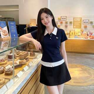 Áo thun ngắn tay Twentyfive cổ polo phối hình thêu dễ phối đồ mặc đi học đi chơi 7320