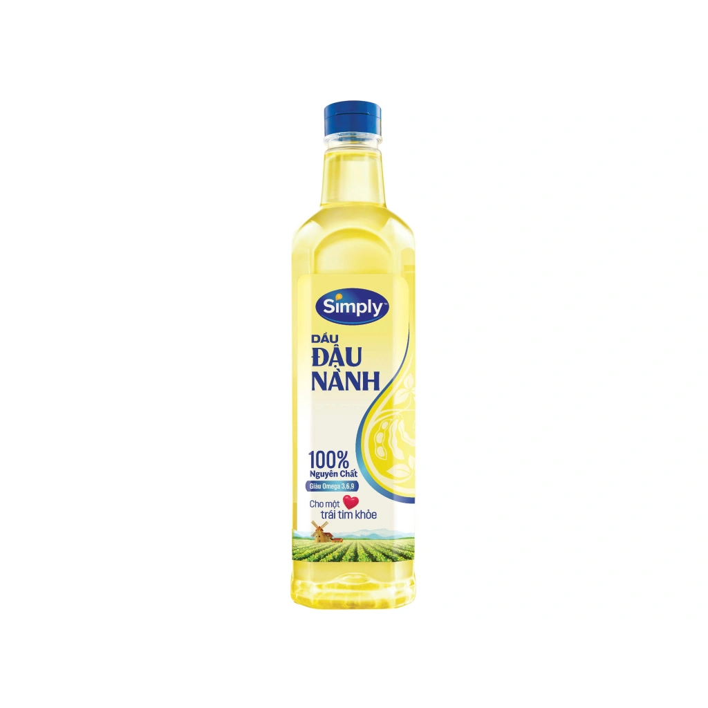 Dầu Đậu Nành Simply 100% Nguyên Chất Tốt Cho Tim Mạch - 1 Lít