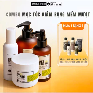 Combo giảm rụng phục hồi và phủ bóng toàn diện cho mái tóc vyvyhaircare V 745ml / 780ml