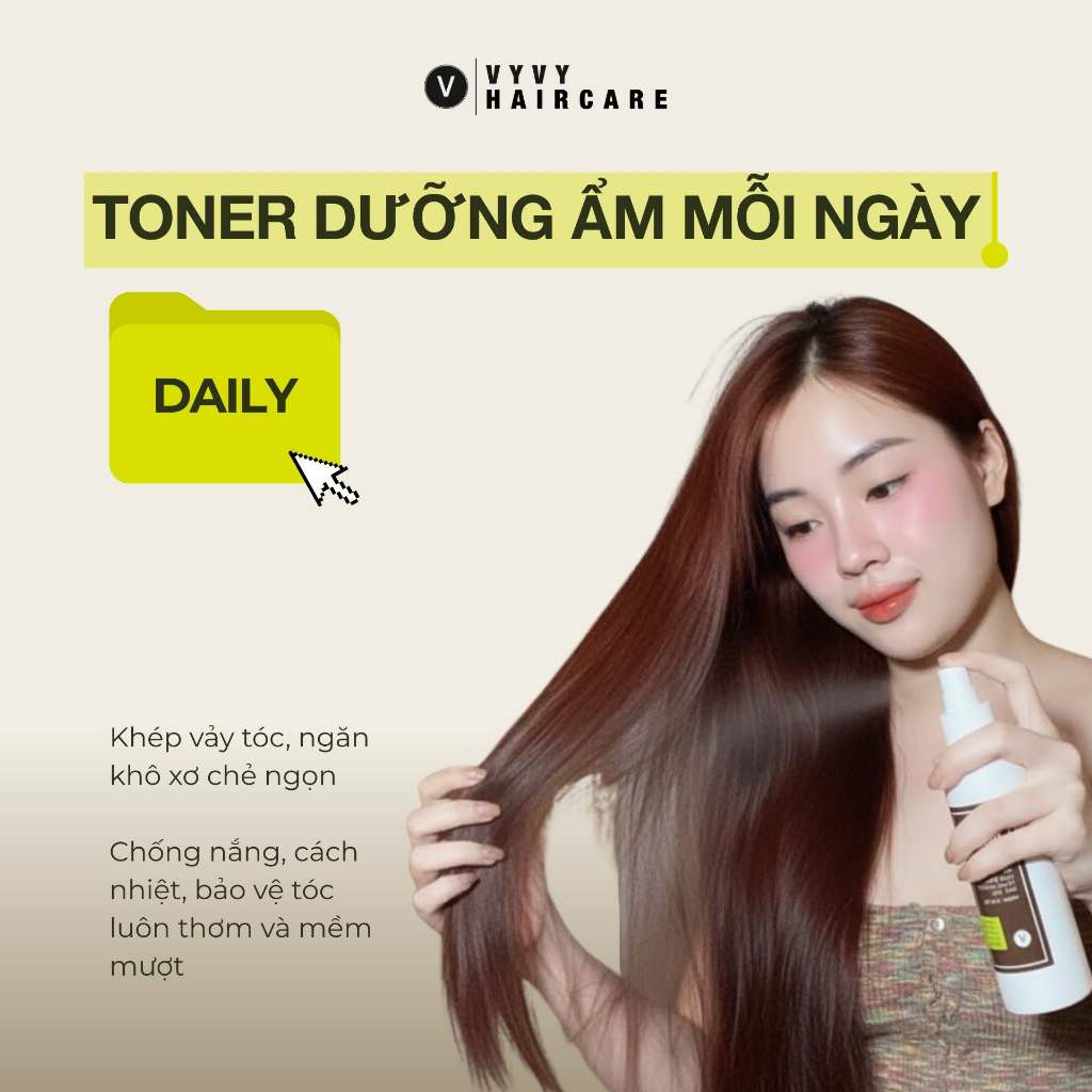 Combo giảm rụng phục hồi và phủ bóng toàn diện cho mái tóc vyvyhaircare V 745ml / 780ml