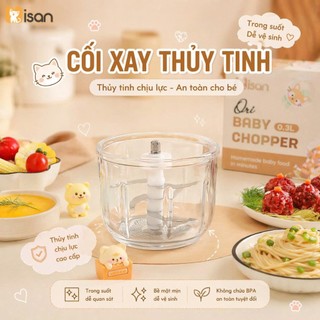 Máy xay ăn dặm cầm tay MISAN 8 lưỡi công suất 200W, máy xay đa năng chế biến đồ ăn cho bé