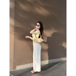 Áo thun Miolady cổ vuông tay lỡ cotton cao cấp – ôm dáng, thoáng mát, che khuyết điểm AO036