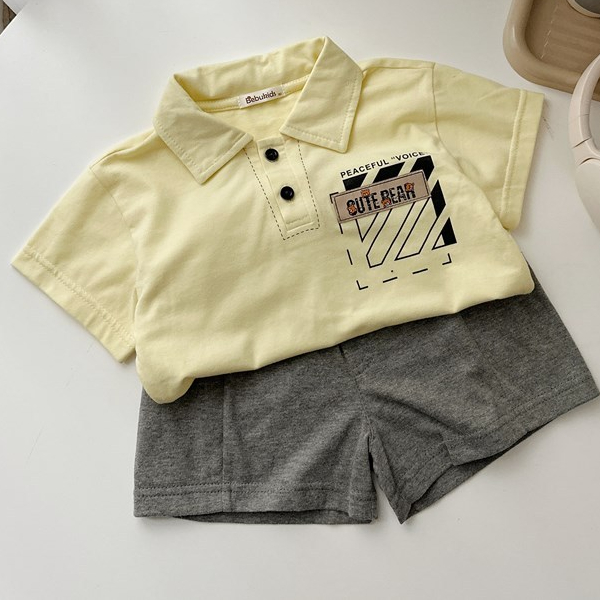 Set bộ polo cộc tay bé trai 1-6 tuổi Miniumbaby in hình dễ thương, chất vải áo cotton mềm mịn SB2271