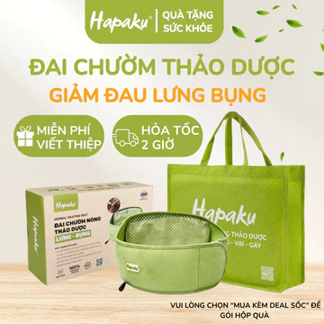 Quà Tặng Sức Khỏe Từ Đai Chườm Thảo Dược Lưng Bụng Hapaku, Chườm Nóng Thảo Dược Giảm Căng Cứng Cơ, Lưu Thông Khí Huyết