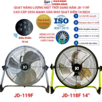 Quạt năng lượng mặt trời, quạt sạc tích điện dạng nằm chân quỳ SHOP NHẬT PHONG  có 3 cánh kim loại,12 cấp độ gió — ảnh 1