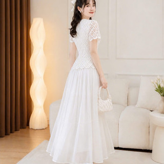 Đầm thiết kế ren nhũ xoè dự tiệc nữ tính cao cấp