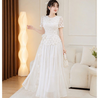 Đầm thiết kế ren nhũ xoè dự tiệc nữ tính cao cấp