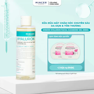 Sữa Rửa Mặt Chăm Sóc Chuyên Sâu Da Mụn & Tổn Thương Mincer Pharma Hyaluron Facial Cleansing Gel 405 200ml