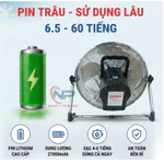 Quạt năng lượng mặt trời, quạt sạc tích điện dạng nằm chân quỳ SHOP NHẬT PHONG  có 3 cánh kim loại,12 cấp độ gió — ảnh 5