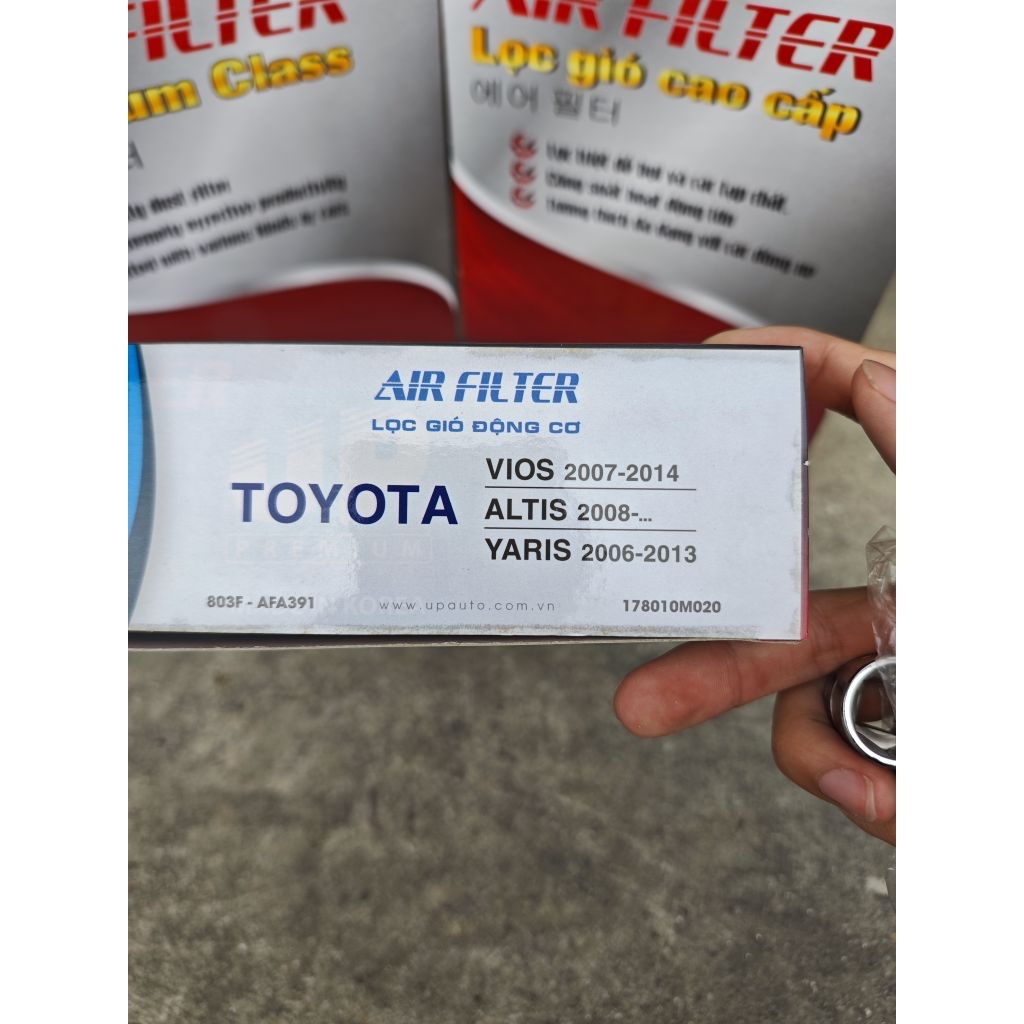 Lọc gió động cơ dùng cho TOYOTA VIOS LIMO/E/G 2007-2014; YARIS 1.3L/G 1.5L 2006-2014; COROLLA ALTIS J/G/1.8G/2.0V 2001-2