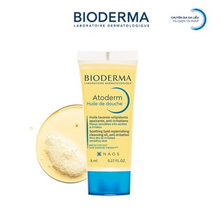 [HB Gift] Dầu tắm giúp làm sạch, làm dịu và dưỡng ẩm dành cho da khô, da nhạy cảm Bioderma Atoderm Huile De Douche 8ml