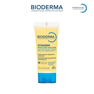 Dầu tắm giúp làm sạch, làm dịu và dưỡng ẩm dành cho da khô, da nhạy cảm Bioderma Atoderm Huile De Douche 8ml