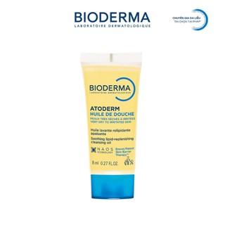 [HB Gift] Dầu tắm giúp làm sạch, làm dịu và dưỡng ẩm dành cho da khô, da nhạy cảm Bioderma Atoderm Huile De Douche 8ml