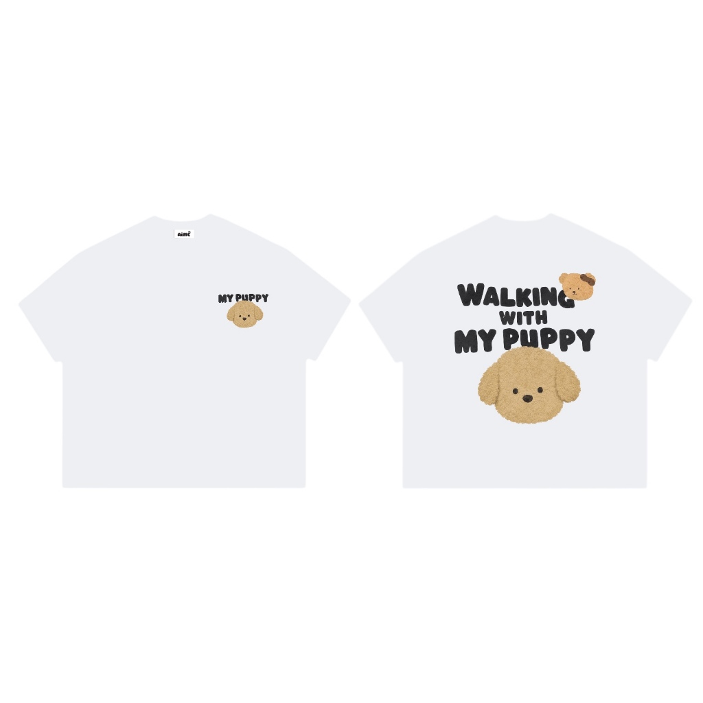[A15+A16+A17] Aimesaigon Áo Thun Boxy Local Brand Form Rộng Tay Ngắn Cotton 250gsm "PUPPY" Nam Nữ Unisex Mùa Hè | BigBuy360 - bigbuy360.vn