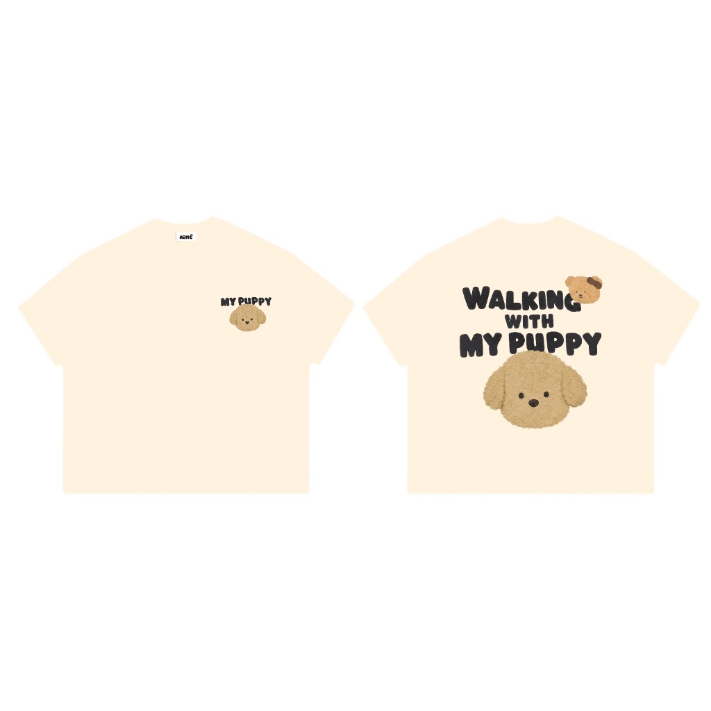 [A15+A16+A17] Aimesaigon Áo Thun Boxy Local Brand Form Rộng Tay Ngắn Cotton 250gsm "PUPPY" Nam Nữ Unisex Mùa Hè | BigBuy360 - bigbuy360.vn