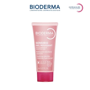 Gel rửa mặt tạo bọt cho da nhạy cảm Bioderma Sensibio Gel Moussant - 8ml