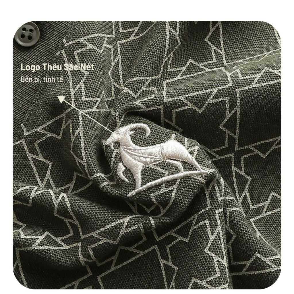 Áo Thun Polo Nam Cao Cấp Monogram Retro Logo Thêu - Luôn Tặng Hộp Đóng - GOGEN G03