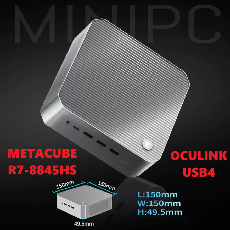 METAPHYUNI Meta Cube 02 8845HS [Mở khóa Vân Tay Một Chạm] Native OCuLink +Dual USB4 | PD 3.1 140W | Body Hợp Kim Nhôm. | BigBuy360 - bigbuy360.vn