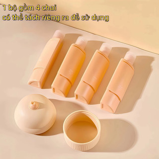(TX)Du Lịch Split Chai 4 Trong 1 Chiết Xuất Chai Set, Du Lịch Dầu Gội đầu/Sữa Tắm/Dầu Gội Extract Chai