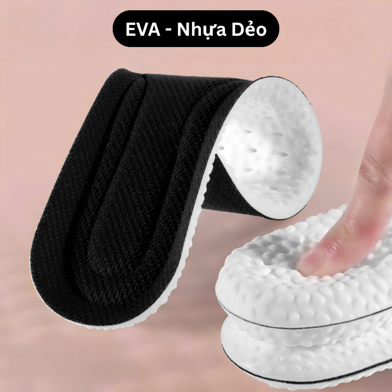 Lót Giày Thể Thao FASASTORE, Lót Chất Liệu EVA & Cao Su Non Thấm Hút Mồ Hôi, Chống Hôi Chân