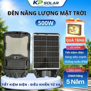 Đèn Năng Lượng Mặt Trời 500W Siêu Sáng |Đèn Đường Solar Ngoài Trời Chống Nước IP66 Cảm Biến Thông Minh