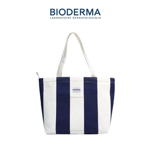 Túi tote vải canvas cao cấp Bioderma kẻ sọc (Phiên bản 2026)