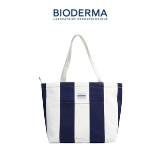 [Quà tặng không bán] Túi tote vải canvas cao cấp Bioderma kẻ sọc (Phiên bản 2026)
