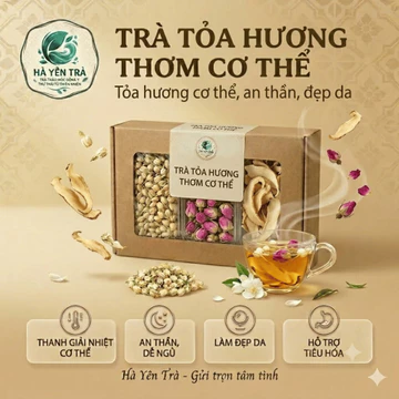 Trà Thảo Mộc Trà Tỏa Hương, Lưu Hương Thơm Cơ Thể HÀ YÊN TRÀ Đẹp Da Thanh Lọc Cơ thể Ngủ Ngon