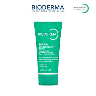 [QUÀ TẶNG KHÔNG BÁN] Gel rửa mặt làm sạch sâu và giảm mụn Bioderma Sébium Gel moussant actif - 5ml