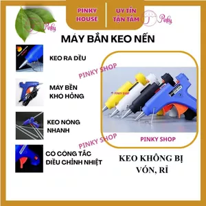 MÁY BẮN KEO SÚNG BẮN KEO NẾN SILICON 20W 60W TO NHỎ LOẠI THƯỜNG CÓ CÔNG TẮC KEO NẾN DÙNG DÁN GỖ VẢI NỈ GIẤY HANDMADE DIY
