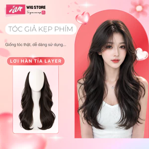 Kẹp Nửa Đầu IAN Tóc Giả Dải Nâng Cấp Airy Wave Hàn Quốc Cao Cấp - Tóc Mây Bồng Bềnh Tự Nhiên Siêu Thật 99%