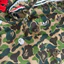 Áo khoác hằng ngày cá vượng x ba lá camo xanh hoạ tiết in nổi thêu xù