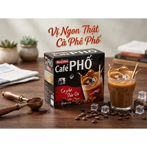 Cà Phê Sữa Đá MacCoffee Café PHỐ (10 Gói x 24g / Hộp)