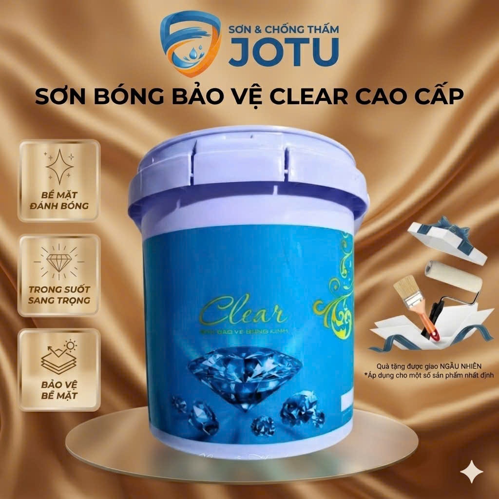[1kg/4kg] Sơn Bóng Bảo Vệ Clear Cao Cấp Jotu Nano - Bề Mặt Đanh Bóng, Trong Suốt Sang Trọng