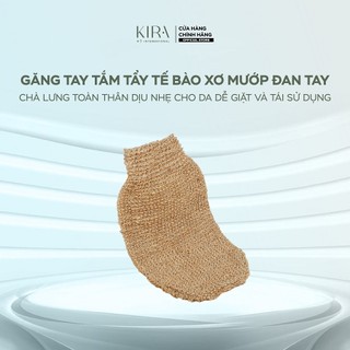 Găng tay tắm tẩy tế bào chết từ xơ mướp đan tay – Chà lưng toàn thân – Dịu nhẹ cho da – Dễ giặt và tái sử dụng