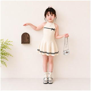 Váy cổ yếm cho bé gái (9-25kg) chất cotton 2 chiều mềm mại co giãn thắm hút mồ hôi