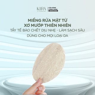 Miếng rửa mặt từ xơ mướp thiên nhiên | Tẩy tế bào chết dịu nhẹ – Làm sạch sâu – Dùng cho mọi loại da-Không viền