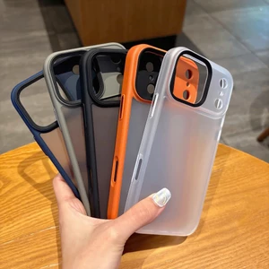 Ốp LIKGUS lưng nhám cứng viền silicon màu chống sốc dành cho iphone 17/16/pro/max
