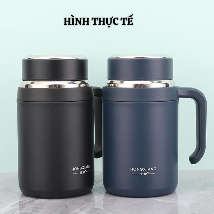 Cốc trà INOX 316 giữ nhiệt 24h HONGXIANG nội địa TRUNG cao cấp có lọc trà dung tích 700ml